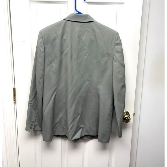 Vintage Talbots Pale Green Wool Blazer, Lined, Padded Shoulders, Women’s Size 12 - Picture 3 of 7